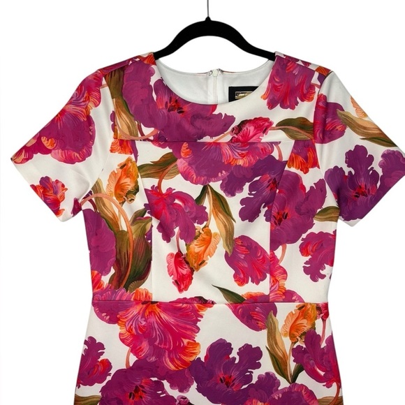 Alexia Admor Scuba Midi Floral Dress Size 10 - Picture 4 of 15